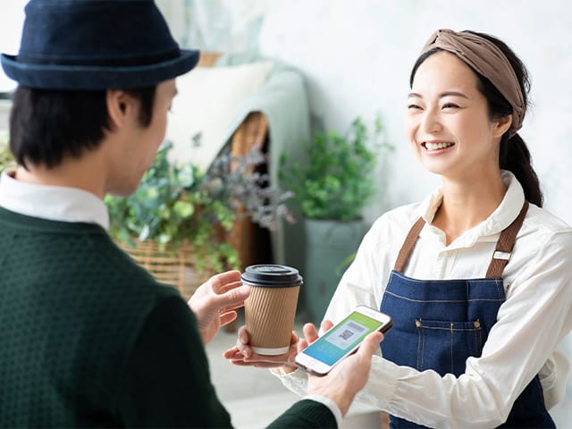 店員と客